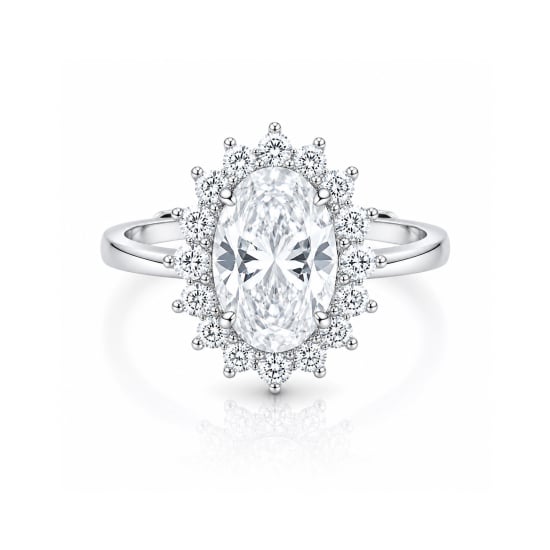 Sterling Silver White Royal Wedding Ring (R-1034-W-ADJ)