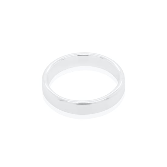 Sterling Silver Flat Band Ring 4mm (R-1141-4)