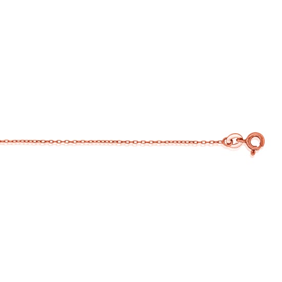 Sterling Silver Rosegold Vermeil Fancy Rolo Chain 1mm (ROLO10-R)