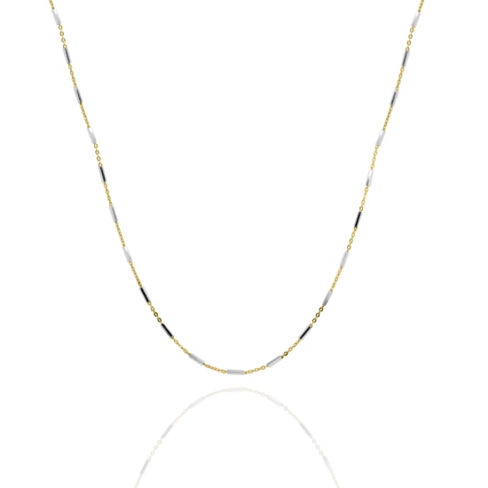 Sterling Silver Link and Bar Chain 1.0mm (ROT30-S-G)