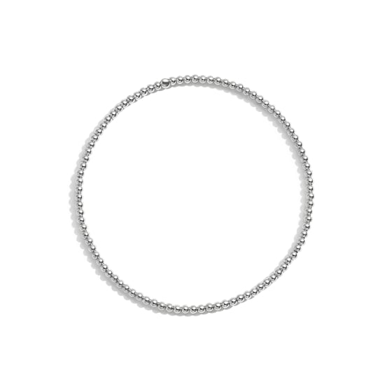 Sterling Silver Plain Ball Bracelet 2mm (SB-1003)