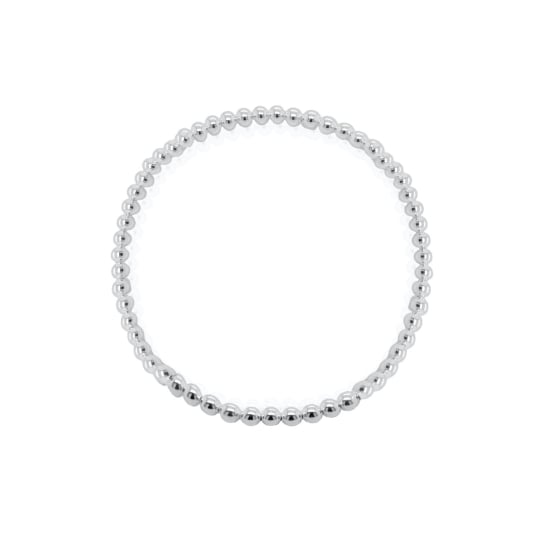Sterling Silver Plain Ball Stretch Bracelet (3mm) (SB-1004)