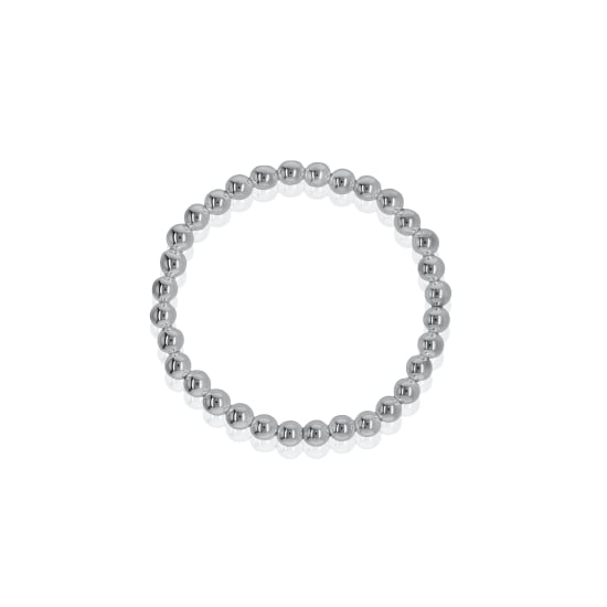 Sterling Silver 6mm Ball Stretch Bracelet (SB-1031)