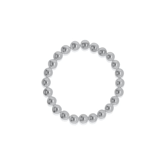 Sterling Silver 8mm Ball Stretch Bracelet (SB-1032)