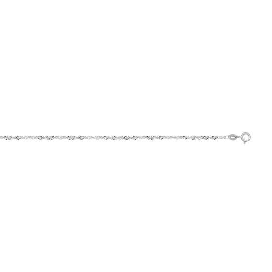 Sterling Silver Basic Chain Singapore 01 (SING25) 1.5mm