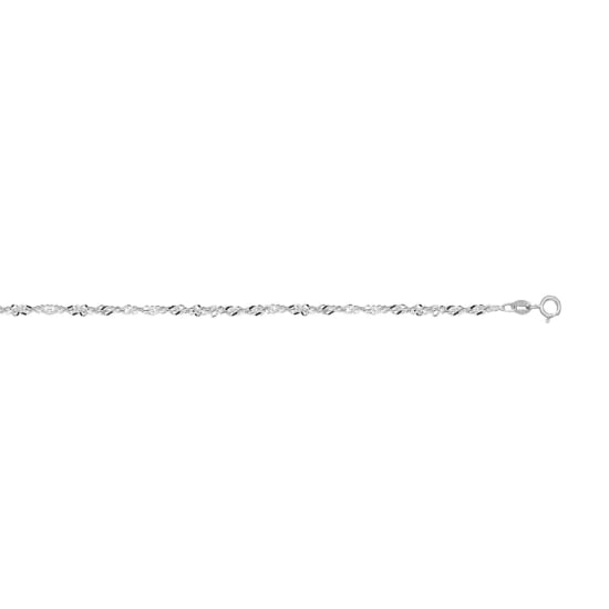 Sterling Silver Basic Chain Singapore 02 (SING40) 2.5mm