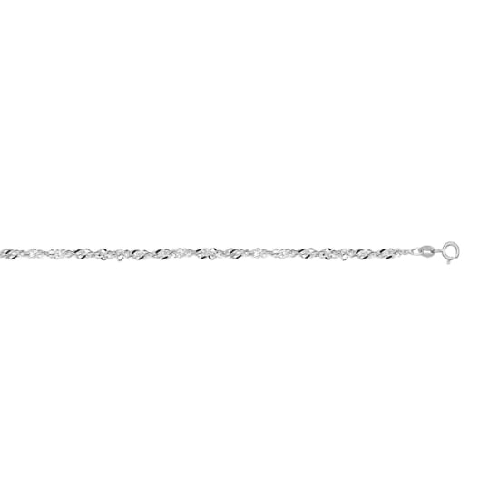 Sterling Silver Basic Chain Singapore 03 (SING50) 3.15mm
