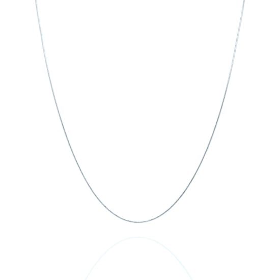 14K White Gold Chain Necklace Snake 0.7mm (SNAKE-015-14W)