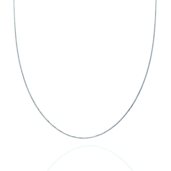 14K White Gold Chain Necklace Snake 1.0mm (SNAKE-025-14W)