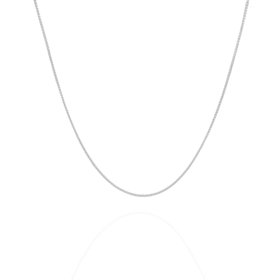 14K White Gold Chain Necklace Wheat 1.0mm (SPIGA-025-14W)