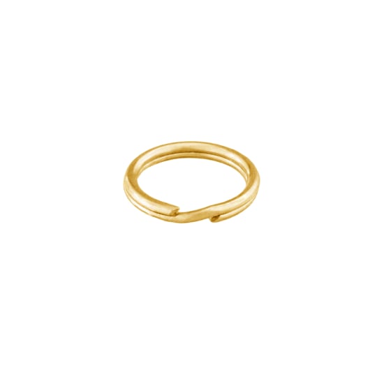 Sterling Silver Gold Vermeil Finding Split Ring (SR-7-G)