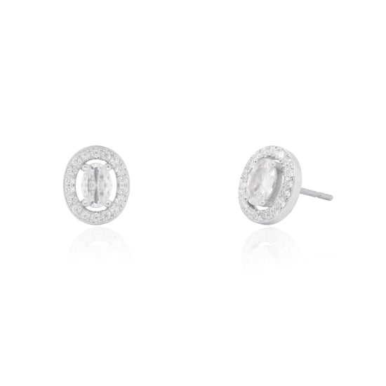 Sterling Silver Halo CZ Studs (ST-1020)