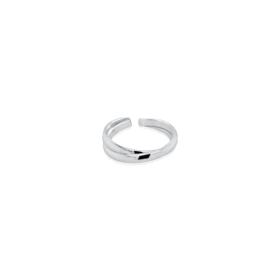 Sterling Silver Double Rings Toe Ring (TR-1045)