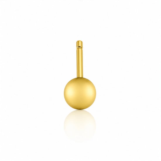 14K Yellow Gold Ball Curved Nosepin (YG-NS-C8)