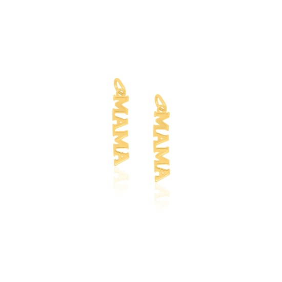 Sterling Silver Gold Vermeil MAMA Charm - Pack of 2 (P-1499)