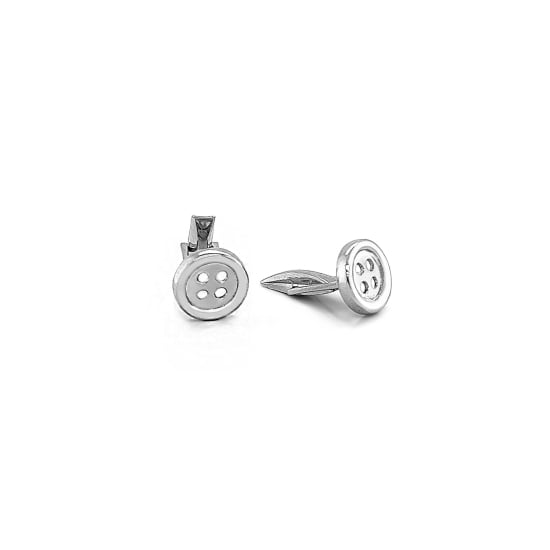 Sterling Silver Button Cufflinks (CL-117)