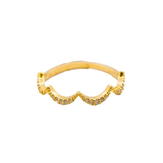 10K Diamond Pave Wave Gold Ring .10CTW (GR-10-1084)