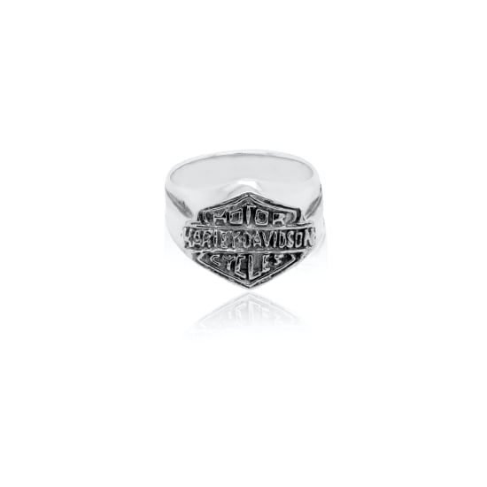 Silver Men's Harley Davidson Ring (R-HDL212)